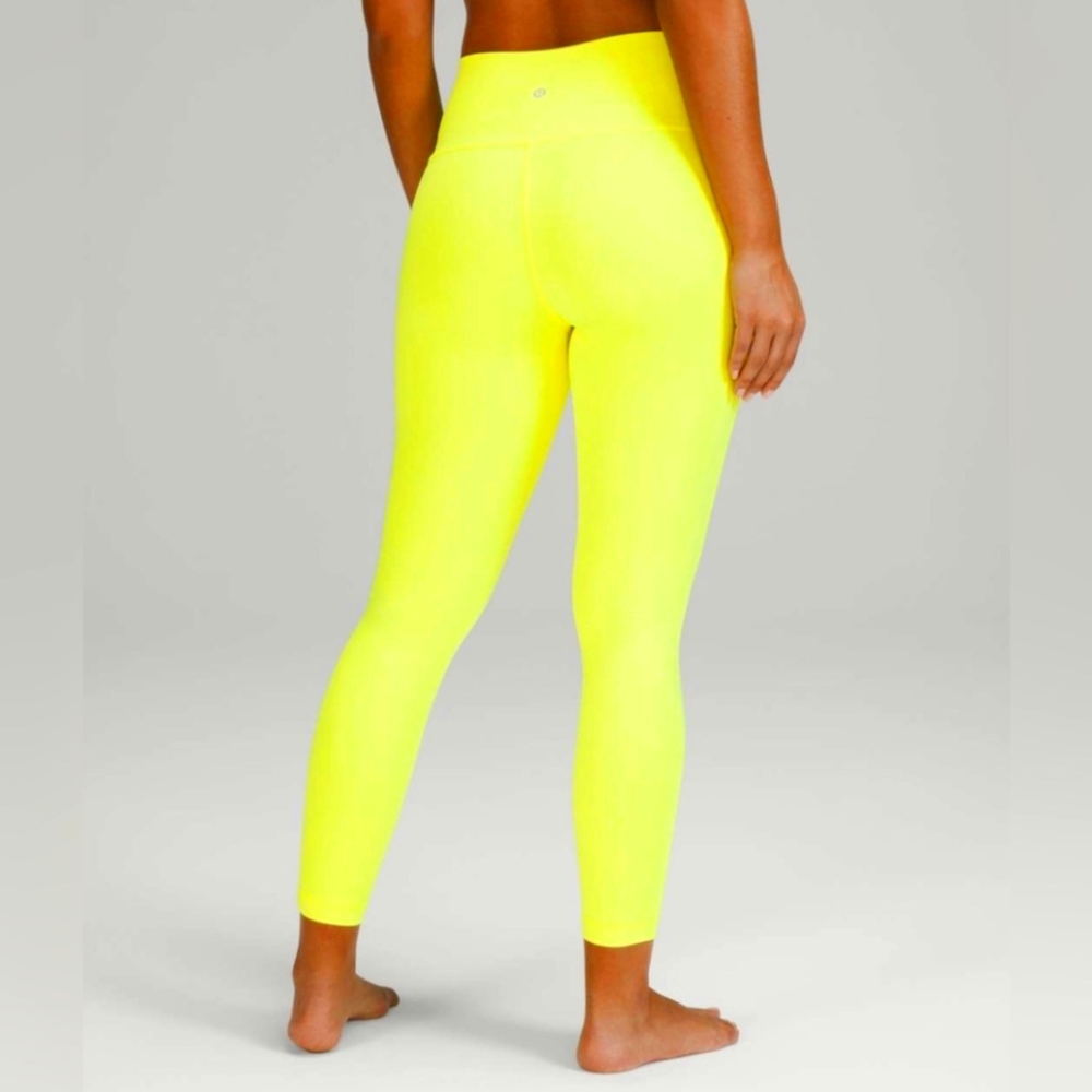 Lululemon Wunder Under High-Rise Tight 25"Highlight Yellow Size 14